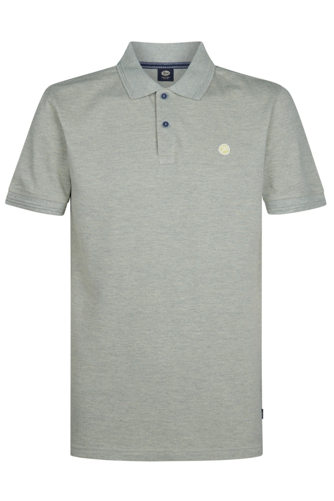 GEMELEERDE POLO MET KORTE MOUW M 1050 POL913 6173 Desert Sage